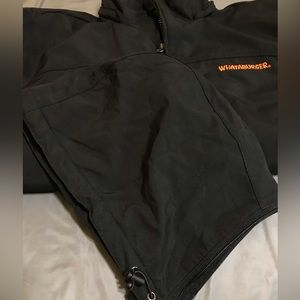 Whataburger Employee Mens Black Heavy Duty JacketCoat-MED w/detachable hood